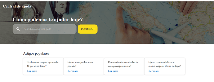 Página do site da Submarino Viagens