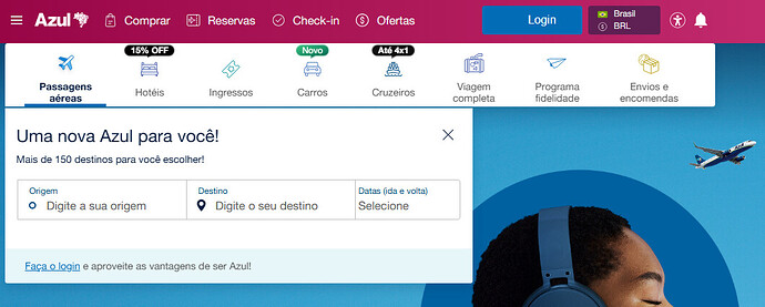 Origem-Destino no TudoAzul