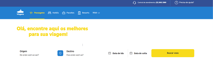 promoções de pacotes de viagem na Submarino Viagens