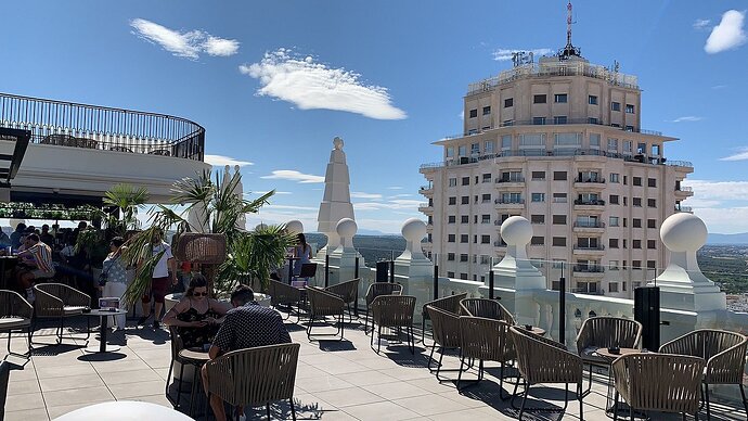 Rooftop do hotel Riu Plaza España, Madrid