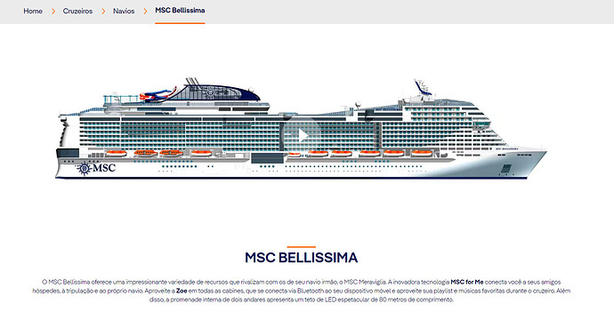 Cruzeiro com o MSC BELLISSIMA