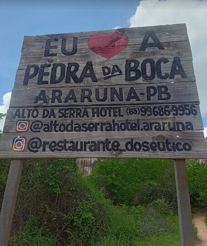 Placa de destino Pedra da Boca