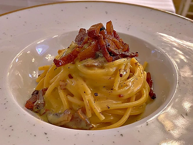 Carbonara do restaurante Arlù, em Trastevere