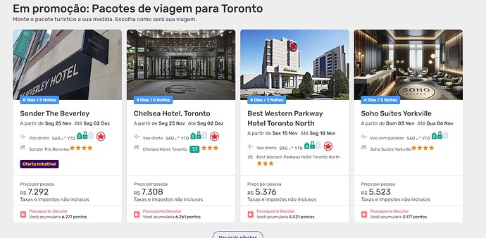 Pacotes para o Canadá na Decolar