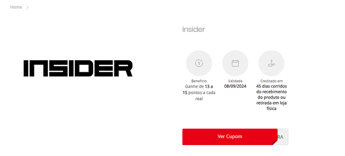 Promoção Insider