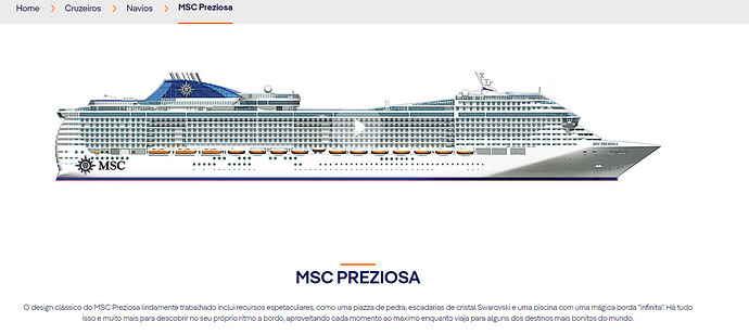 Navio MSC PREZIOSA