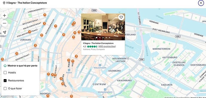 Localização restaurante de culinária Holandesa