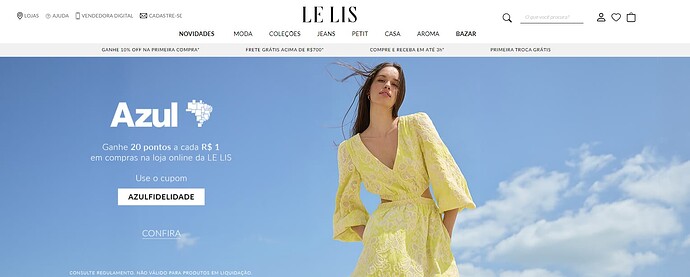 Promoção Azul fidelidade e Le Lis