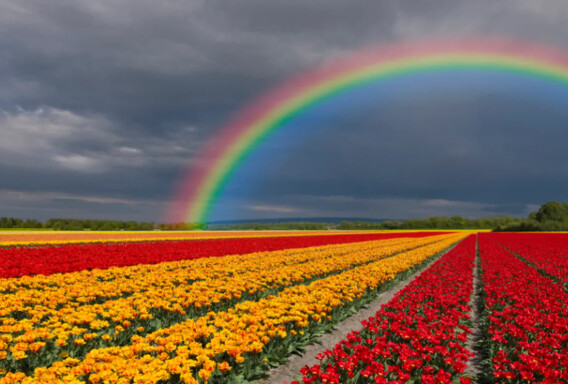 Onde ver campos de tulipas na Holanda em abril?