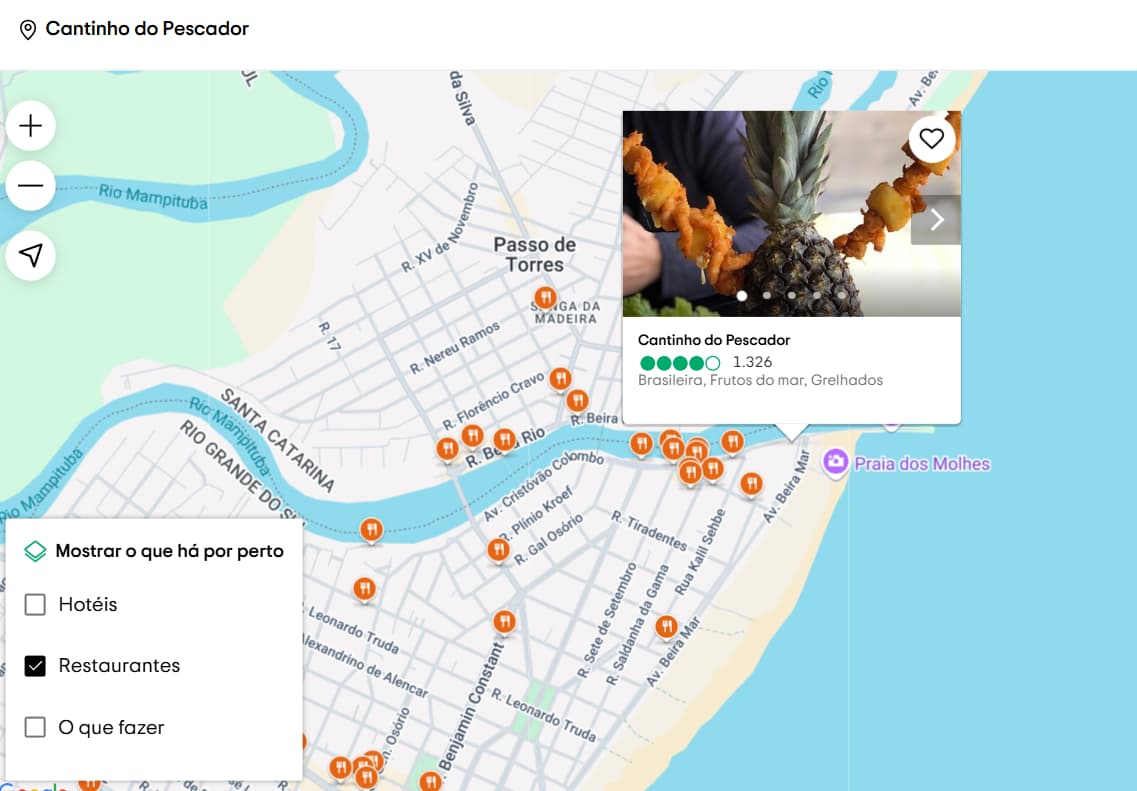 Quais são os melhores restaurantes em Torres para frutos do mar?